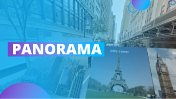 Create virtual tours with 360-degree panoramas